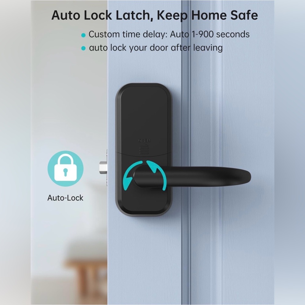 Smart Lock Keyless Entry with Handle - Picture 5 of 9